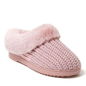 Dearfoams Women's Hannah Festive Knit Clog House Shoe Slipper